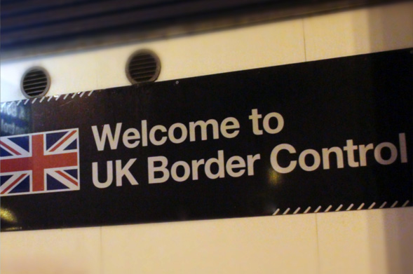 UK Border Control Sign