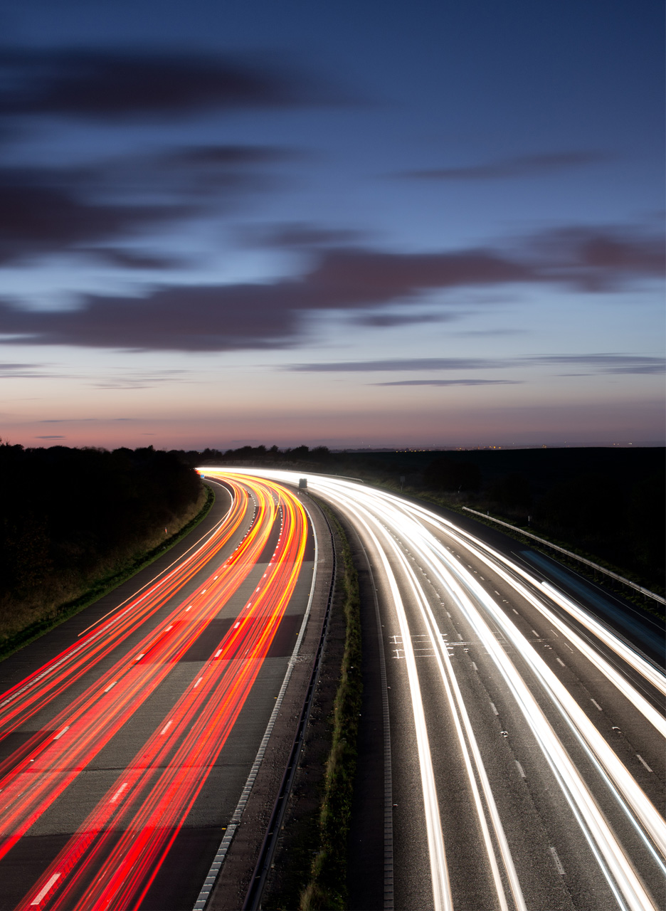 motorway at night