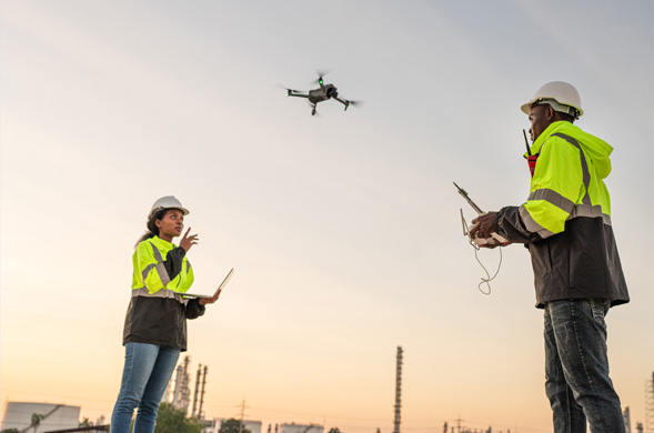 surveying with a drone