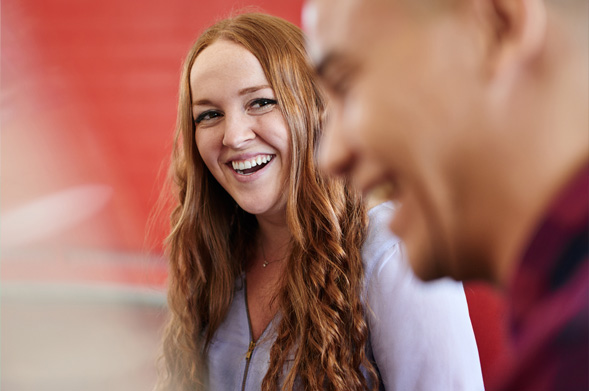 Young people in training